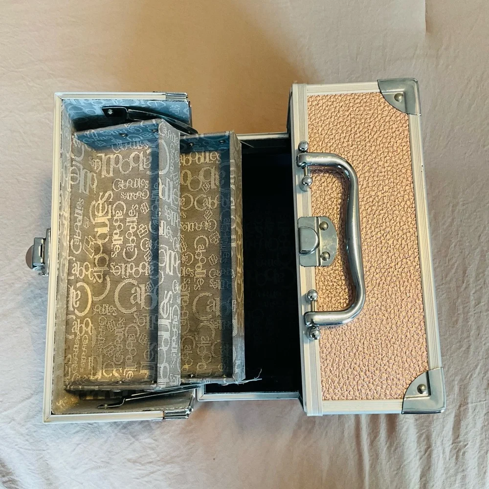 Caboodles Gold and Silver Makeup Organizer with Sturdy Design